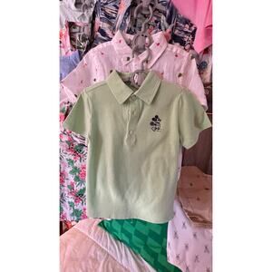 Janie and Jack X Disney Green Tennis Polo - Boys - Size 5